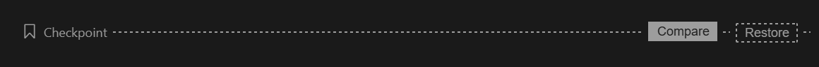 A close up of what the Compare button looks like when activated.
