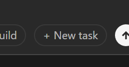 A close up of the New task button in the prompt field.