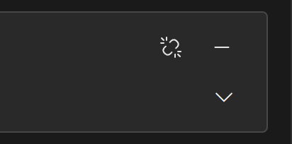 A close up of the minus icon placed in the top right corner of each property panel. clicking the minus icon removes a property on an element.