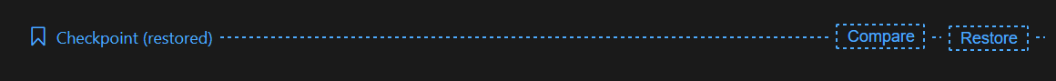 A close up of what the Restore button looks like when activated.