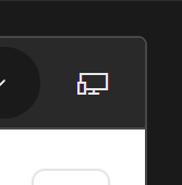 A close up of the icon for varying screen size. The icon depicts a computer screen next to a mobile device.